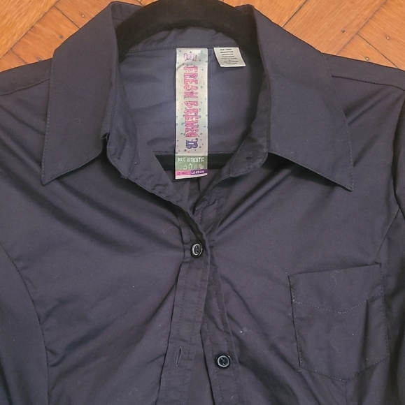 FRESH BREWED LOS ANGELES LONDON 100% AUTHENTIC BLACK BUTTON DOWN SHIRT NWOT - Picture 5 of 10